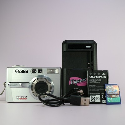 Rollei Digital Camera Prego DP6000 6.3MP Silver Tested Full Working Set
