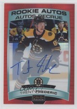 2019 O-Pee-Chee Platinum Rookie Autos Red Prism 35/50 Trent Frederic Auto 08a0