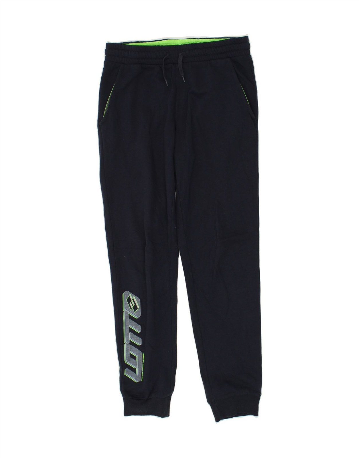 LOTTO Womens Graphic Tracksuit Trousers Joggers Large Navy Blue AZ02