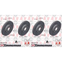 2X Zimmermann Black Z Bremsscheiben 288Mm Geschlitzt InnenbelÜFtet Vorne Passend