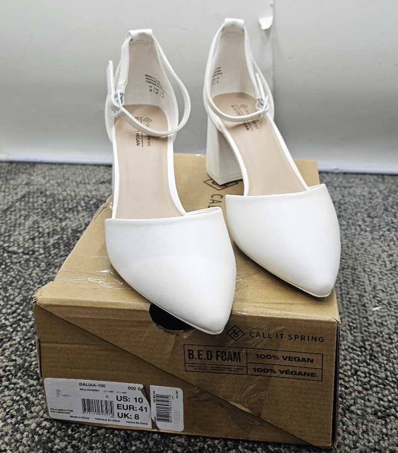 Size 10 B.E.D FoamCall it Spring DALIAA Women Pumps White | eBay