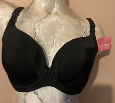 PADDED MULTIWAY U/W T/SHIRT BRA BLK SIZE 34D NATURALLY CLOSE