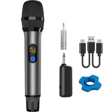 All Metal Shell UHF Wireless Microphone Professional, Handheld Cordless Dynam...