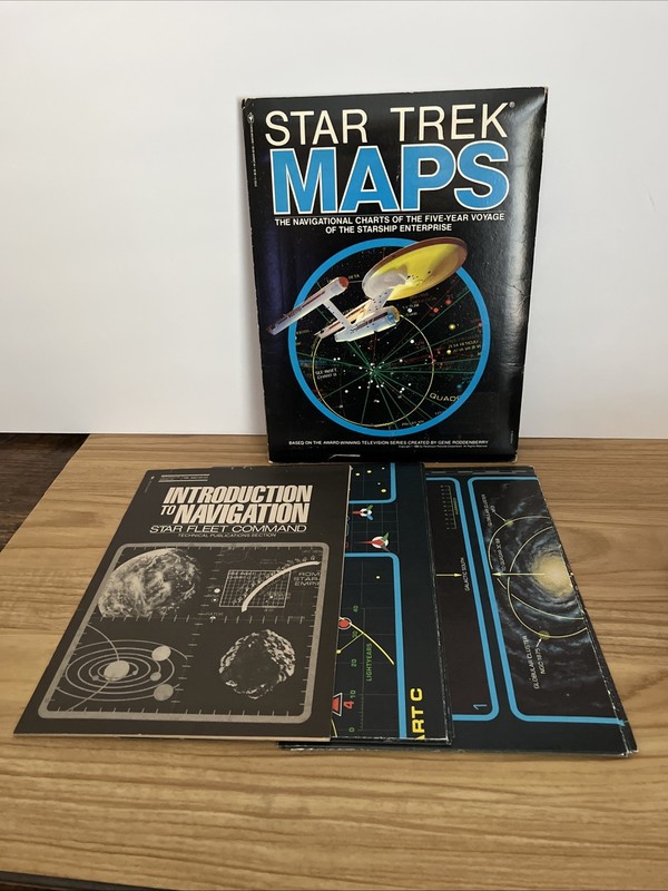 Vintage 1980 Star Trek Maps Introduction To Navigation 4 Maps