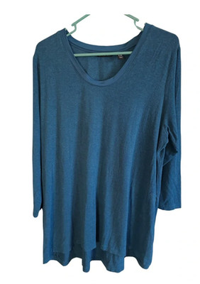 H by Halston Blue Long Sleeve Tunic