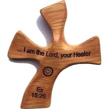 Resin Healing Cross - complete Package with Prayers and Certificate (4.5 x 3.6