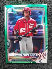 2021 Bowman Chrome #BCP-248 Jeremy De La Rosa Prospects Green #/99