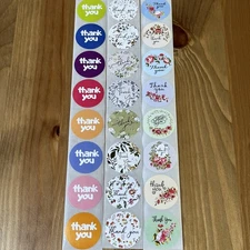 24pcs Thank You Stickers 1 inch Small Business for Decorate Envelopes Sealing