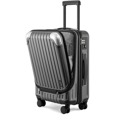Koffer Trolley Hartschale Reisekoffer TSA Handgepäck 20 Zoll Grau