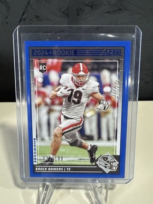 2024 Score Brock Bowers RC 033/100 Raiders 