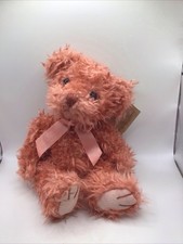 RussPlus Marmalade Teddy Bear 10 Plush Rust Orange Stuffed Animal w/ Bow