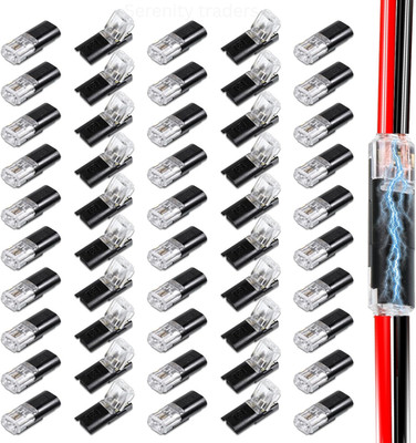 Double-Wire Plug-in Connector 40/50Pcs Cable Clamp with Locking Buckle AWG 18-22