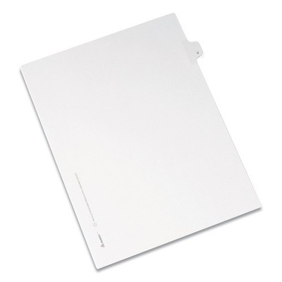 Avery 82184 26-Tab ''V'' Legal Exhibit Side Tab Index Dividers - White (25/PK) New