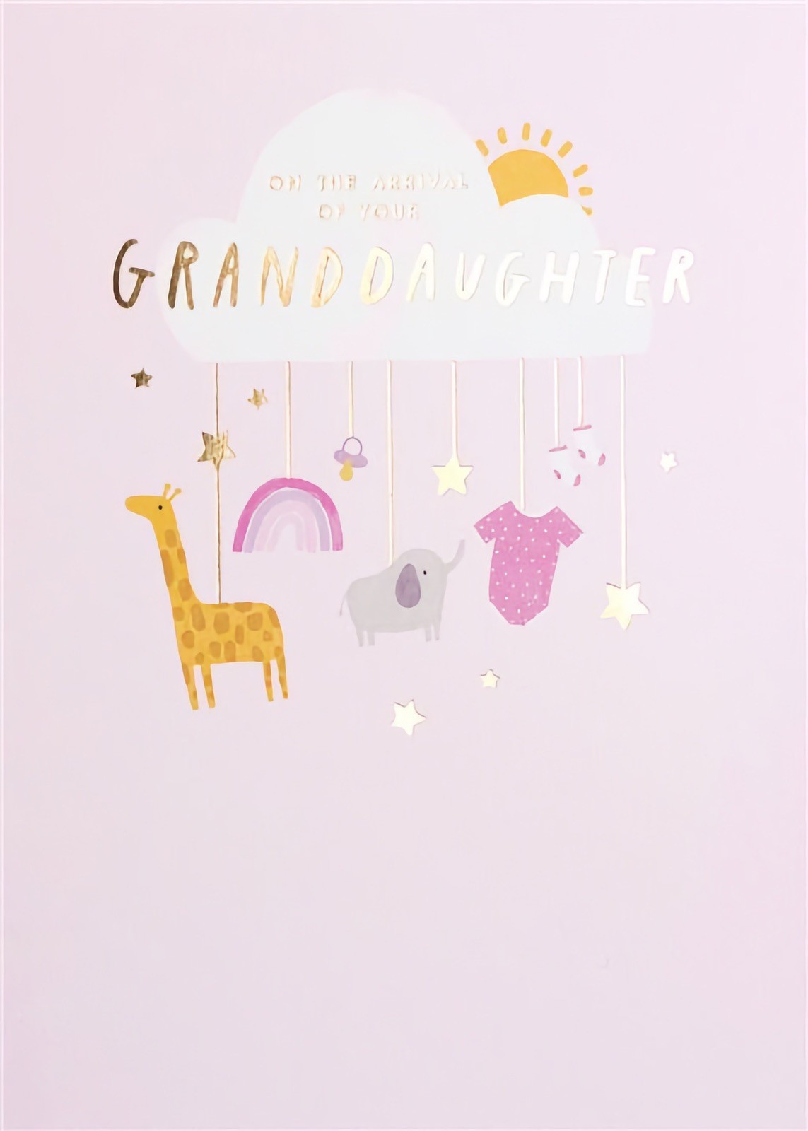 On The Arrival Of Your Granddaughter Premium Greeting Card Cute New Born Baby