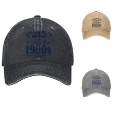 Retro 1900s Funny Quote Baseball Cap Washed Cotton Vintage Dad Hat Adjustable