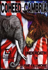 Original Coheed and Cambria Underoath 3 Fillmore SF 2004 Poster Chris Shaw F639A