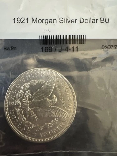 1921 Morgan Silver Dollar $1 BU