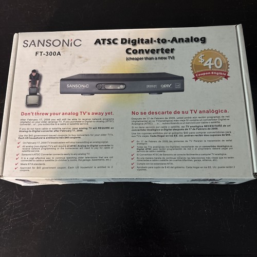 Sansonic: Model FT-300A Digital to Analog Converter ATSC Box mit Fernbedienung • Neu - Bild 2 von 3