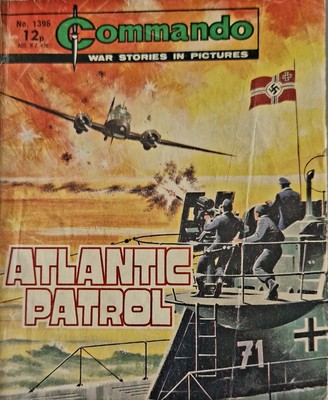 Commando comic # 1396 Atlantic Patrol - Original from March 1980