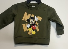 Baby Mickey Mouse 3-Piece Outfit Set Hoodie Vest Sweatshirt Pants Green 80