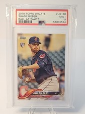 2018 Topps Update Shane Bieber RC Rookie #US198 Card Gmint 9