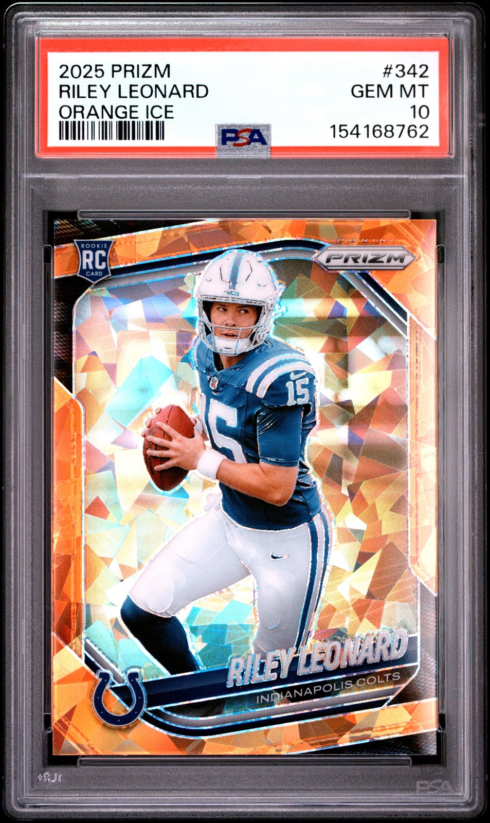 Riley Leonard Panini Prizm #342 Orange Ice
