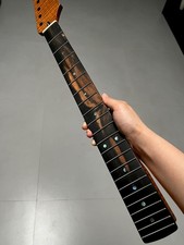 Ebony Fingerboard 22fret Roasted flame maple Electric Guitar Neck Satin 12in