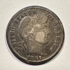 1897 Barber Dime Silver Liberty Head Great Album Coin Fresh to Market