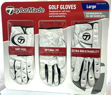 3x TaylorMade Golf Gloves Large/White