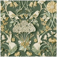 Image of Fine Decor Woodland Green Wallpaper Paste The Paper Washable Kids Room Bedroom
