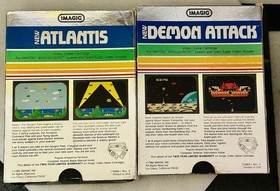 INTELLIVISION 2 IMAGIC GAME LOT,ATLANTIS BOX /CART & MANUAL & DEMON ATTACK  SAME
