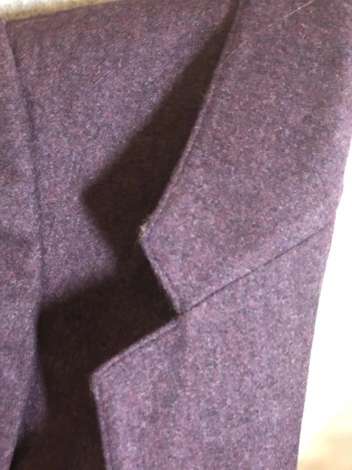 Blazer vintage Evan-Picone para mujer medio púrpura mezcla de lana chaqueta 2 botones años 90 Foto 2 de 4