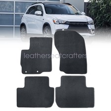 Floor Mats Carpet Set 4pcs For 2011-2021 Mitsubishi Outlander Sport Velour Black Floor Mats Carpet Set 4pcs For 2011-2021 Mitsubishi Outlander Sport Velour Black