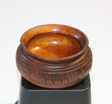 Small Carved Wooden Trinket Bowl 4 inches