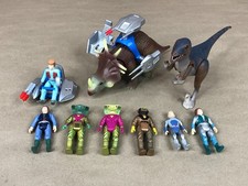 Tyco Dino Riders Lot Styracosaurus, Deinonychus With Figures & Accessories