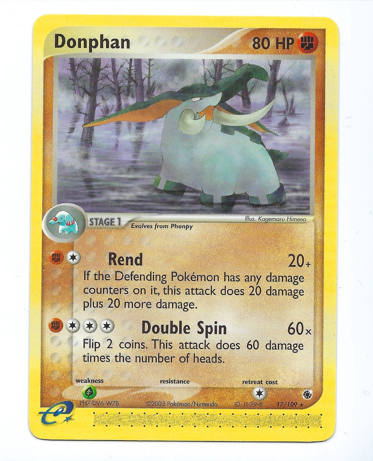 Pokemon Card: Donphan 17/109 EX Ruby & Sapphire Base Set Rare! EX