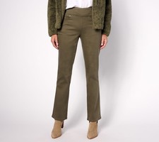 Belle by Kim Gravel Women's Pants Sz 8 Tall TripleLuxe Twill Silver A612818