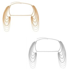 Fashionable Layered Collar Necklace Luxurious Body Chain Jewelry Idol Costume