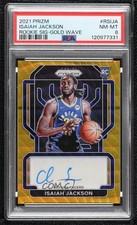 2021 Panini Prizm Rookie Signatures Gold Wave 3/10 Isaiah Jackson PSA 8 Auto 8d9