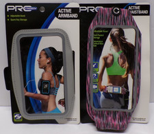 Lot of 2 PRO Strength Active Waistband  Armband Holds Phone - Keys