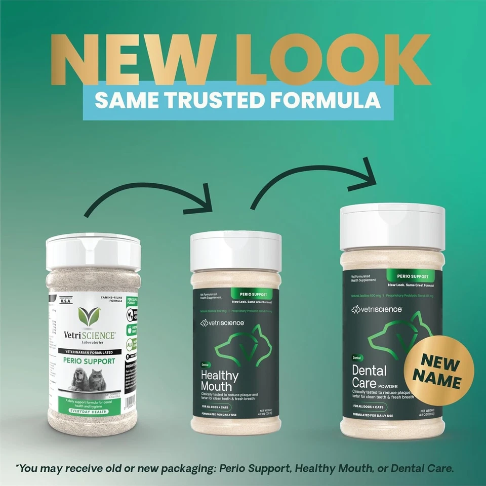 Paquete de 2 Laboratorios Boca Saludable, Polvo de Cuidado Dental para Gatos y Perros, 4.2 OZ Foto 2 de 4