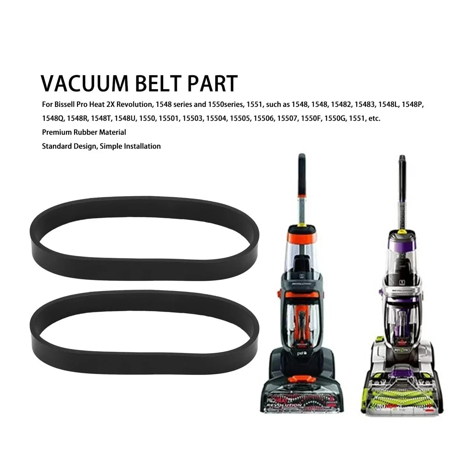 Style 7/9/10 P/N 3031120 Replacement Belt for Bissell Vacuum 2 pcs