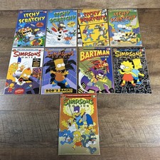 Simpsons Comics Book 9 Issues Lot Bongo Radioactive Man Bartman Itchy Scratchy
