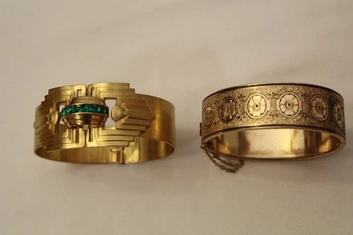 (2)Vintage Costume Jewelry Bangle Bracelets