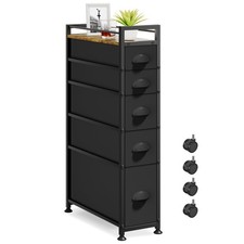 5 Drawer Narrow Dresser Slim Cabinet Skinny Storage Tower Chest, Ideal for Sm...