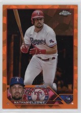 2023 Topps Chrome Sapphire Edition Orange 15/25 Nate Lowe Nathaniel #124 0q26