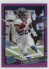 2023 Panini Clearly Donruss Rated Rookie Purple 71/199 Tyjae Spears #88 1m2n