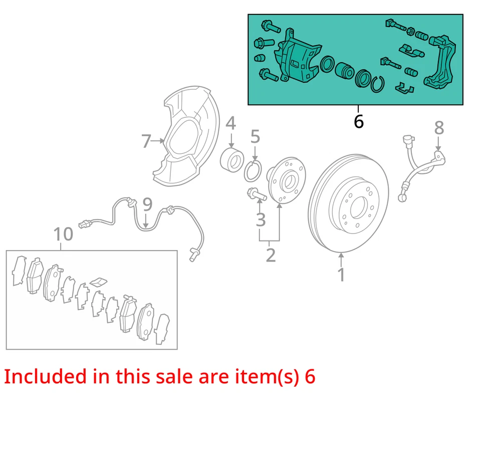 适用于 2012 - 2015 年本田 CIVIC Coupe 1.8L 二手前 LH 驱动器制动卡钳 原始设备制造商 — 第 4/4 张图片