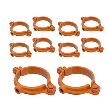 Highcraft Hinged Copper Split Ring Pipe Hanger Iron Clamp 10PCS 1/2"in- 3/8"in