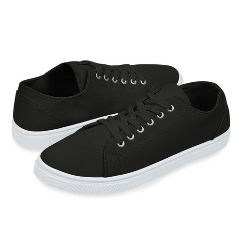 Scarpe da ginnastica Lakeland Active donna Ambleside cotone tela tinta unita bianco nero décolleté - Foto 4 di 10